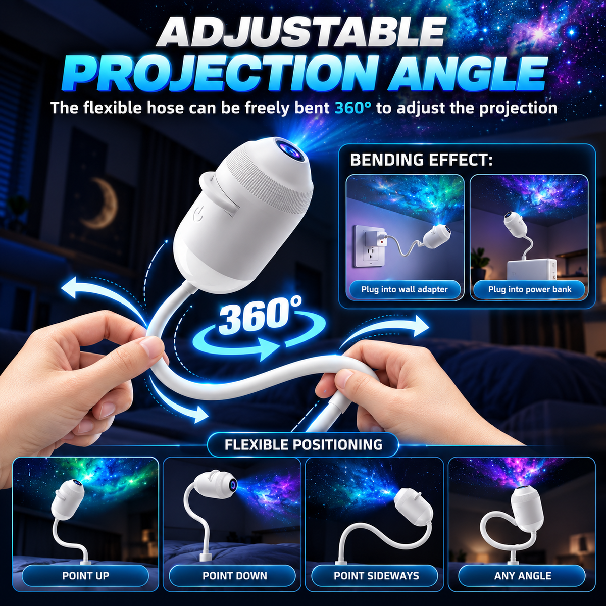 USB Starry Sky Projector Light